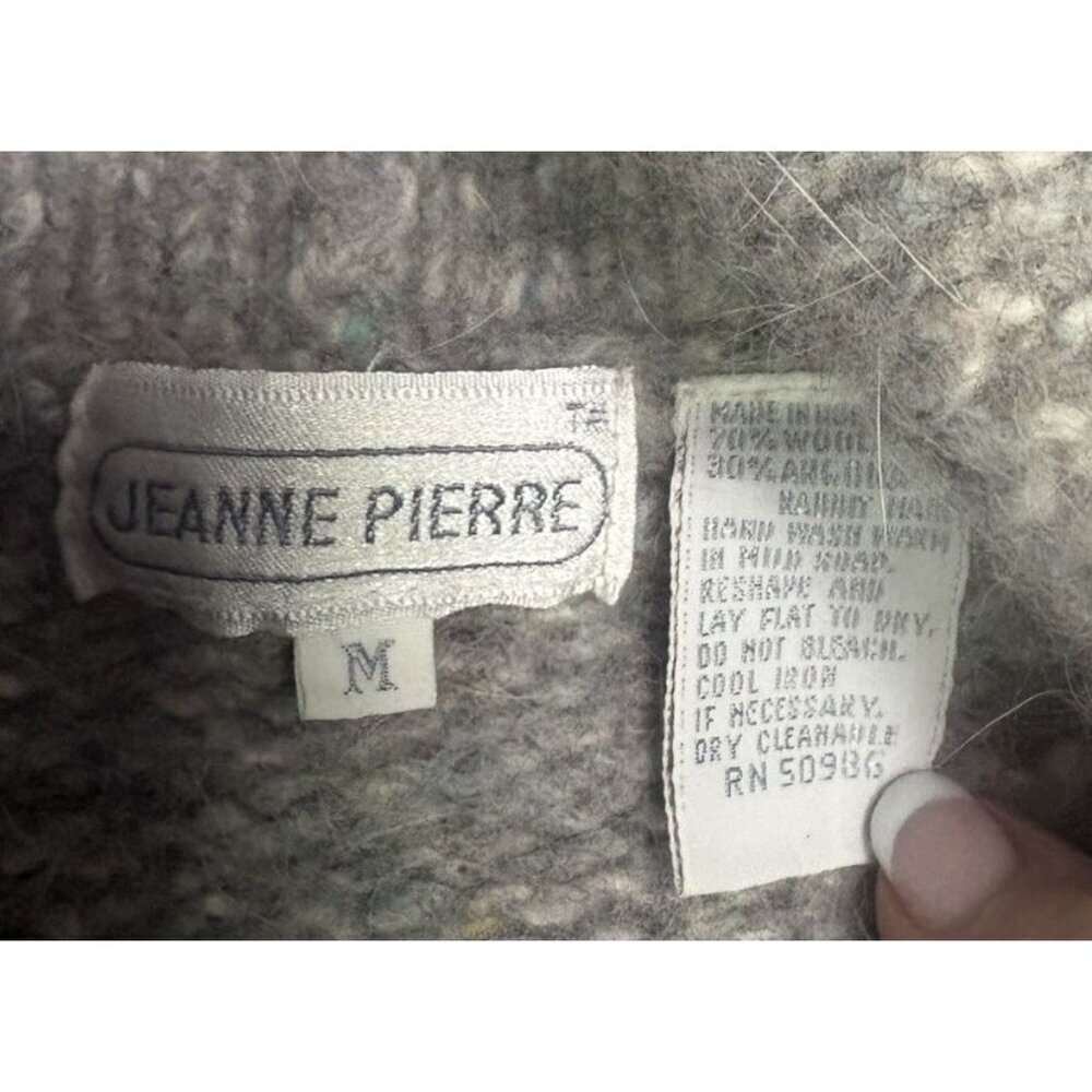 Vintage Jeanne Pierre Laine Angora Cowl Neck Long Sleeve Sweater Women’s Medium - Picture 3 of 6